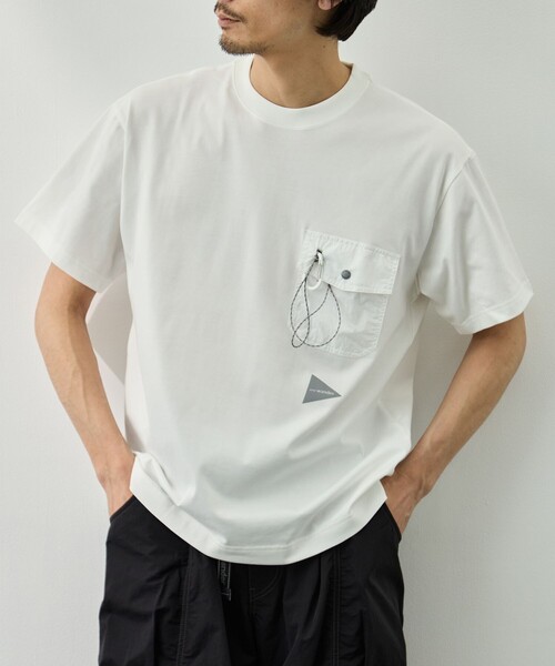 and wander(アンドワンダー)の「【and wander/アンドワンダー】pocket T(Tシャツ/カットソー・メンズ・ホワイト/ブラック・M/L)」の13枚目の写真