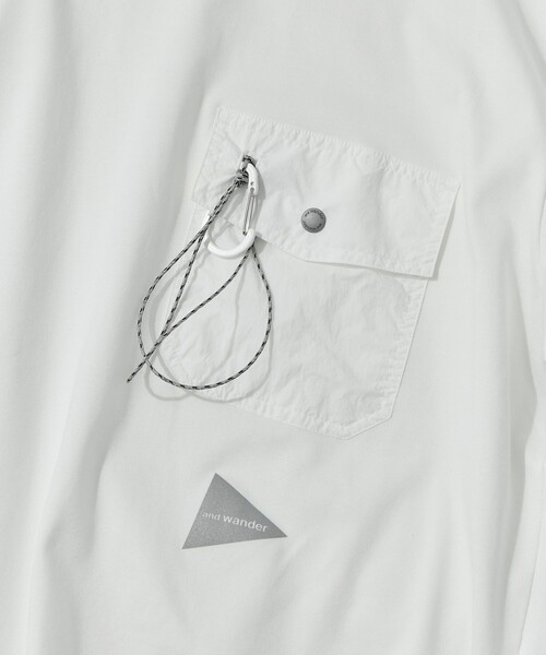 and wander(アンドワンダー)の「【and wander/アンドワンダー】pocket T(Tシャツ/カットソー・メンズ・ホワイト/ブラック・M/L)」の8枚目の写真