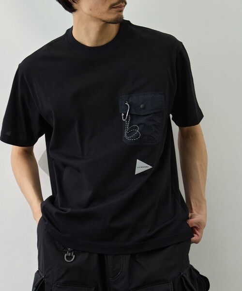 and wander(アンドワンダー)の「【and wander/アンドワンダー】pocket T(Tシャツ/カットソー・メンズ・ホワイト/ブラック・M/L)」の7枚目の写真