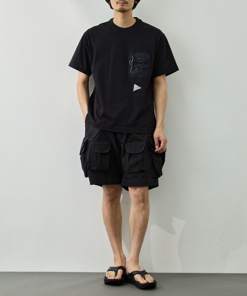 and wander(アンドワンダー)の「【and wander/アンドワンダー】pocket T(Tシャツ/カットソー・メンズ・ホワイト/ブラック・M/L)」の5枚目の写真