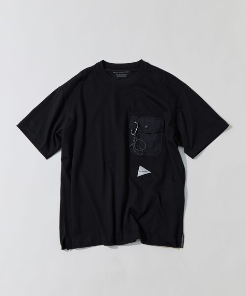 and wander(アンドワンダー)の「【and wander/アンドワンダー】pocket T(Tシャツ/カットソー・メンズ・ホワイト/ブラック・M/L)」の4枚目の写真