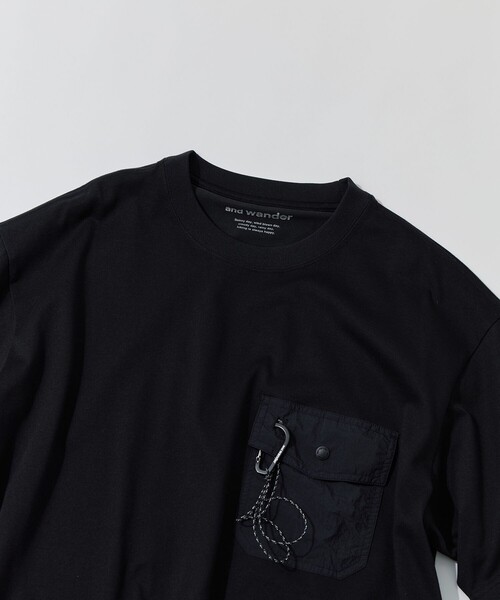 and wander(アンドワンダー)の「【and wander/アンドワンダー】pocket T(Tシャツ/カットソー・メンズ・ホワイト/ブラック・M/L)」の3枚目の写真