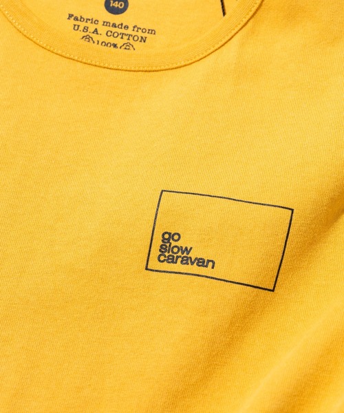 go slow caravan（ゴースローキャラバン）の「USA/C スクエアLOGO バックプリント TEE【KIDS】（Tシャツ/カットソー・キッズ・アイボリー/イエロー・140cm/120cm/100cm）」の4枚目の写真