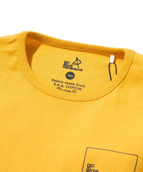go slow caravan（ゴースローキャラバン）の「USA/C スクエアLOGO バックプリント TEE【KIDS】（Tシャツ/カットソー・キッズ・アイボリー/イエロー・140cm/120cm/100cm）」の3枚目の写真