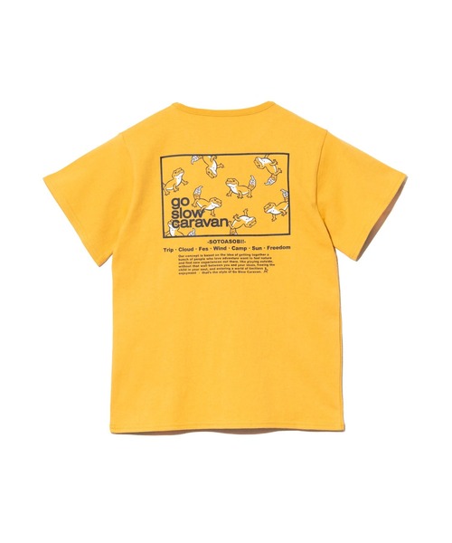 go slow caravan（ゴースローキャラバン）の「USA/C スクエアLOGO バックプリント TEE【KIDS】（Tシャツ/カットソー・キッズ・アイボリー/イエロー・140cm/120cm/100cm）」の9枚目の写真