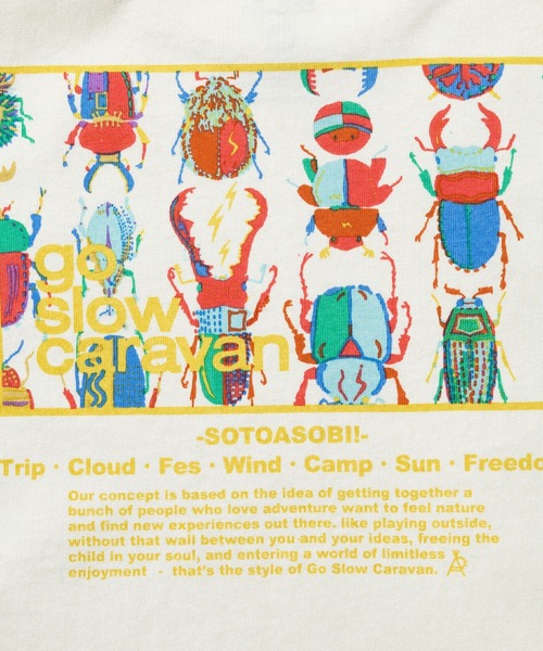 go slow caravan（ゴースローキャラバン）の「USA/C スクエアLOGO バックプリント TEE【KIDS】（Tシャツ/カットソー・キッズ・アイボリー/イエロー・140cm/120cm/100cm）」の13枚目の写真