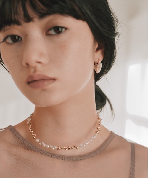 kaene（カエン）の「ミニパールハートピアス（ピアス（両耳用）・レディース・オフホワイト・FREE）」の5枚目の写真