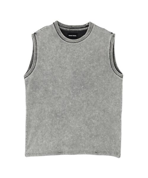 DANKE SCHON(ダンケシェーン)の「【WEB&DEPOT限定】DankeSchon/ダンケシェーン/PIGMENT NOSLEEVES(Tシャツ/カットソー・メンズ・グレー/ブラック・F)」の1枚目の写真