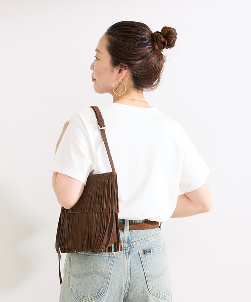 B.C STOCK(ベーセーストック)の「《追加4》ウォッシャブル / 接触冷感 / スムースワンポイントロゴTEE(Tシャツ/カットソー・レディース・ホワイト/ブラック系その他/ブラウン・FREE)」の22枚目の写真