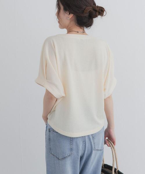 URBAN RESEARCH DOORS(アーバンリサーチドアーズ)の「ラフインレイ袖タックプルオーバー(Tシャツ/カットソー・レディース・ブルー/ナチュラル/キャメル・FREE)」の5枚目の写真