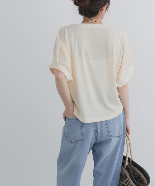 URBAN RESEARCH DOORS(アーバンリサーチドアーズ)の「ラフインレイ袖タックプルオーバー(Tシャツ/カットソー・レディース・ブルー/ナチュラル/キャメル・FREE)」の6枚目の写真