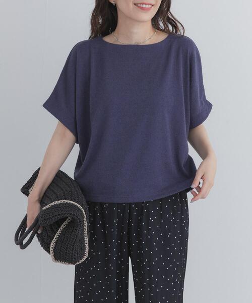 URBAN RESEARCH DOORS(アーバンリサーチドアーズ)の「ラフインレイ袖タックプルオーバー(Tシャツ/カットソー・レディース・ブルー/ナチュラル/キャメル・FREE)」の13枚目の写真