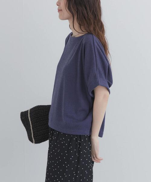 URBAN RESEARCH DOORS(アーバンリサーチドアーズ)の「ラフインレイ袖タックプルオーバー(Tシャツ/カットソー・レディース・ブルー/ナチュラル/キャメル・FREE)」の14枚目の写真