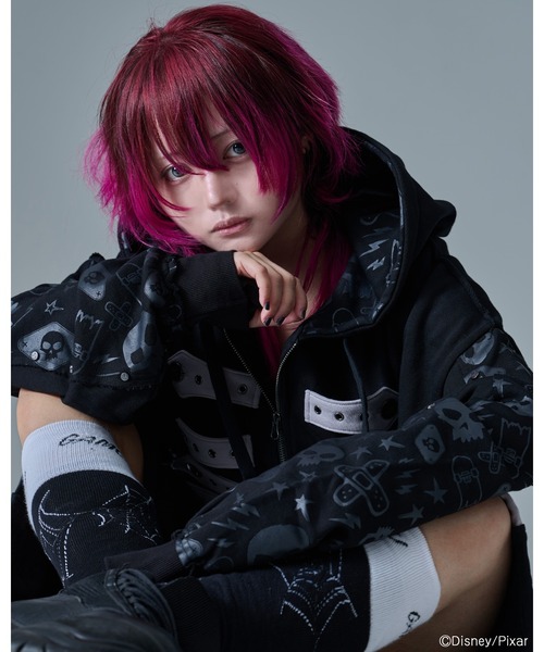 Gamchu(ガムチュ)の「『Gamchu/ガムチュ』シド&トイズ/切り替え総柄パーカー(パーカー・レディース・ブラック/ブラック×グレー・FREE)」の15枚目の写真