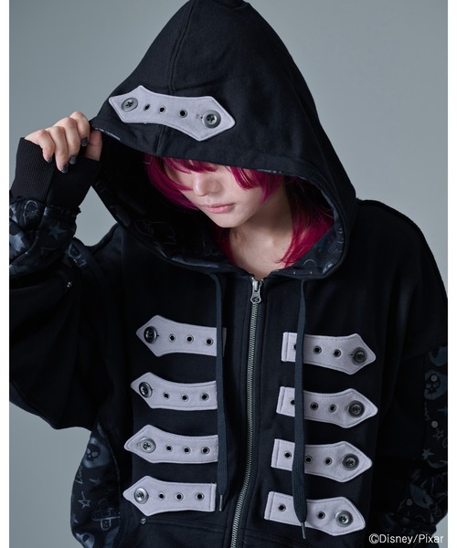 Gamchu(ガムチュ)の「『Gamchu/ガムチュ』シド&トイズ/切り替え総柄パーカー(パーカー・レディース・ブラック/ブラック×グレー・FREE)」の16枚目の写真