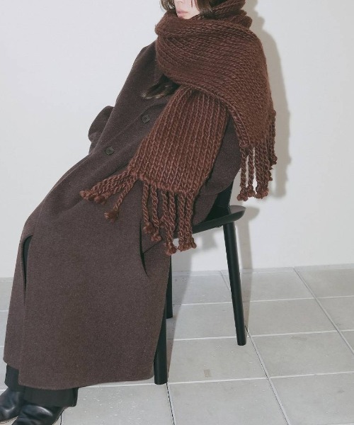 TODAYFUL(トゥデイフル)の「【TODAYFUL/トゥデイフル】Wool Over Coat/ウールオーバーコート(その他アウター・レディース・ダークブラウン/ブラック/チャコールグレー・38/36)」の8枚目の写真