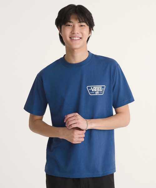 VANS（バンズ）の「ニューパッチ Tシャツ / Knu Patch SS Tee True Navy VN000WU85TU1（Tシャツ/カットソー・メンズ・ネイビー・LARGE/MEDIUM/X-LARGE/SMALL）」の2枚目の写真