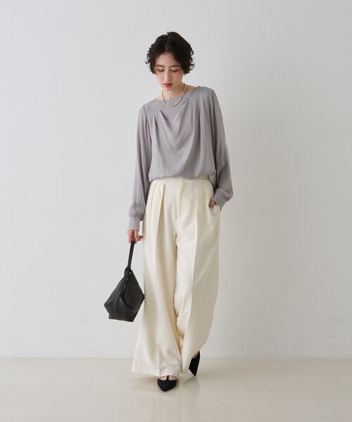 AULENTTI(オウレンティ)の「【AULENTTI/オウレンティ】ワンハンドル レザーハンドバッグ/ポーチバッグ(ハンドバッグ・レディース・モカ/ブラック・フリー)」の15枚目の写真