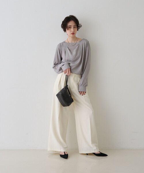 AULENTTI(オウレンティ)の「【AULENTTI/オウレンティ】ワンハンドル レザーハンドバッグ/ポーチバッグ(ハンドバッグ・レディース・モカ/ブラック・フリー)」の16枚目の写真