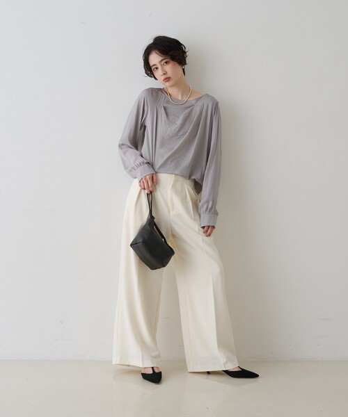 AULENTTI(オウレンティ)の「【AULENTTI/オウレンティ】ワンハンドル レザーハンドバッグ/ポーチバッグ(ハンドバッグ・レディース・モカ/ブラック・フリー)」の17枚目の写真