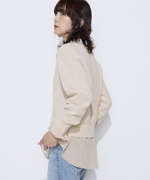 COMME CA（コムサ）の「〔 TALLサイズ 〕 リリヤーン スキッパープルオーバー（ニット/セーター・レディース・ブルー・15号）」の5枚目の写真