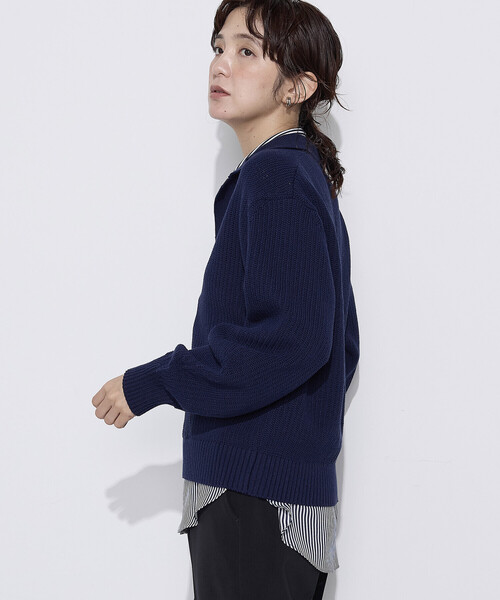 COMME CA（コムサ）の「〔 TALLサイズ 〕 リリヤーン スキッパープルオーバー（ニット/セーター・レディース・ブルー・15号）」の12枚目の写真