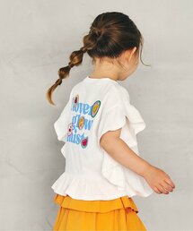 apres les cours | フリルロゴワッペン半袖Tシャツ(Tシャツ/カットソー)