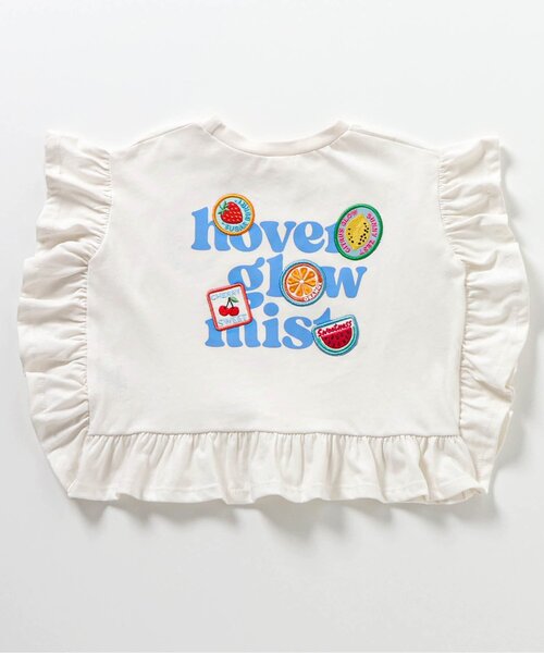 apres les cours（アプレレクール）の「フリルロゴワッペン半袖Tシャツ（Tシャツ/カットソー・キッズ・アイボリー/オレンジ/パープル・140/130/120/110/100/90/80）」の22枚目の写真