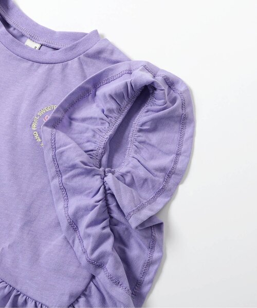 apres les cours（アプレレクール）の「フリルロゴワッペン半袖Tシャツ（Tシャツ/カットソー・キッズ・アイボリー/オレンジ/パープル・140/130/120/110/100/90/80）」の5枚目の写真