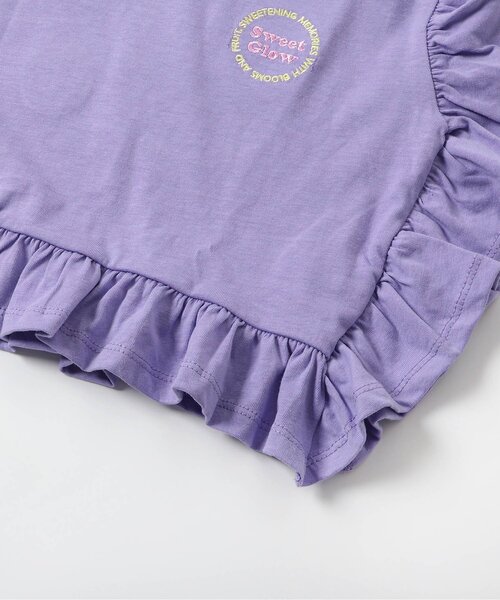 apres les cours（アプレレクール）の「フリルロゴワッペン半袖Tシャツ（Tシャツ/カットソー・キッズ・アイボリー/オレンジ/パープル・140/130/120/110/100/90/80）」の6枚目の写真