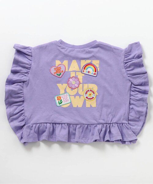 apres les cours（アプレレクール）の「フリルロゴワッペン半袖Tシャツ（Tシャツ/カットソー・キッズ・アイボリー/オレンジ/パープル・140/130/120/110/100/90/80）」の8枚目の写真