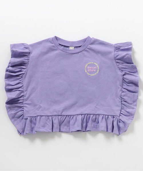 apres les cours（アプレレクール）の「フリルロゴワッペン半袖Tシャツ（Tシャツ/カットソー・キッズ・アイボリー/オレンジ/パープル・140/130/120/110/100/90/80）」の11枚目の写真