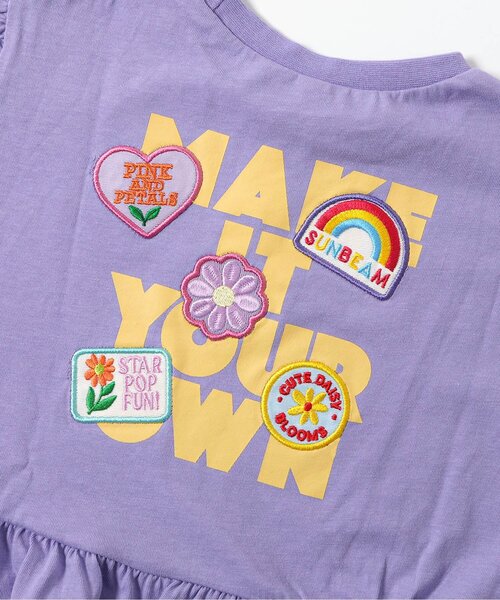 apres les cours（アプレレクール）の「フリルロゴワッペン半袖Tシャツ（Tシャツ/カットソー・キッズ・アイボリー/オレンジ/パープル・140/130/120/110/100/90/80）」の14枚目の写真