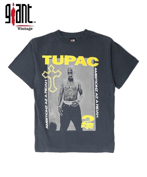 STYLISE（スタイライズ）の「【giant Vintage】TUPAC COLLAGE AMBITIONZ / ネイビー [31781947]（Tシャツ/カットソー・メンズ・ネイビー・L/M）」の7枚目の写真