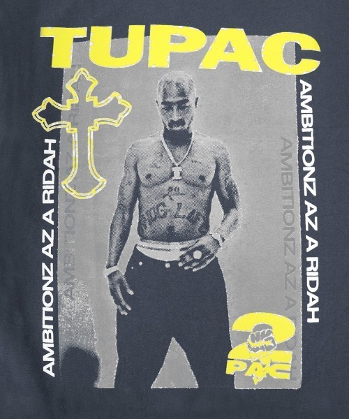 STYLISE（スタイライズ）の「【giant Vintage】TUPAC COLLAGE AMBITIONZ / ネイビー [31781947]（Tシャツ/カットソー・メンズ・ネイビー・L/M）」の5枚目の写真