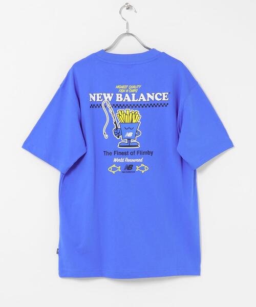 NEW BALANCE(ニューバランス)の「NEW BALANCE フィッシュアンドチップスTシャツ(Tシャツ/カットソー・メンズ・ブルー/ホワイト・LARGE/MEDIUM)」の9枚目の写真