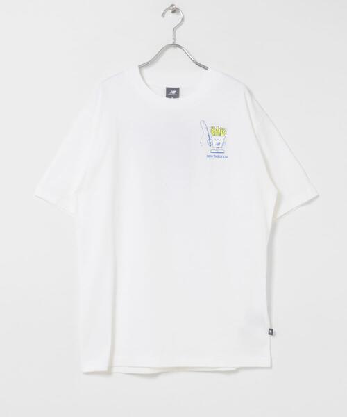 NEW BALANCE(ニューバランス)の「NEW BALANCE フィッシュアンドチップスTシャツ(Tシャツ/カットソー・メンズ・ブルー/ホワイト・LARGE/MEDIUM)」の4枚目の写真