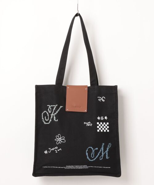 Knuth Marf（クヌースマーフ）の「Knuth Marf graphic canvas tote（トートバッグ・レディース・ブラック/オフホワイト・FREE）」の14枚目の写真
