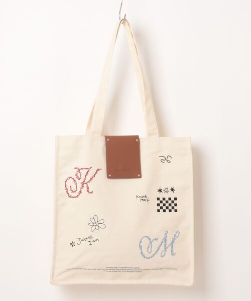 Knuth Marf（クヌースマーフ）の「Knuth Marf graphic canvas tote（トートバッグ・レディース・ブラック/オフホワイト・FREE）」の13枚目の写真