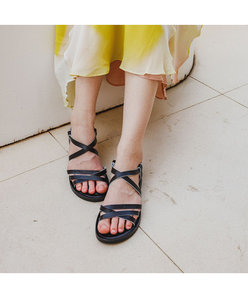 JESUS ON THE WATER（ジーザスオンザウォーター）の「JESUS SANDAL Negev 牛革ストラップサンダル2cm -JOW108 (4カラー)（サンダル・レディース・グリーン/キャメル/ブラック/アイボリー・23cm/23.5cm/24cm/24.5cm/25cm/25.5cm）」の2枚目の写真
