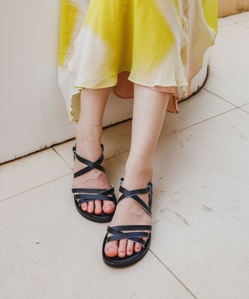 JESUS ON THE WATER（ジーザスオンザウォーター）の「JESUS SANDAL Negev 牛革ストラップサンダル2cm -JOW108 (4カラー)（サンダル・レディース・グリーン/キャメル/ブラック/アイボリー・23cm/23.5cm/24cm/24.5cm/25cm/25.5cm）」の7枚目の写真