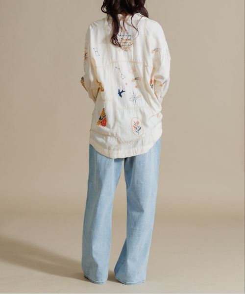 LEIN(リーン)の「パッチワーク刺繍シャツ(シャツ/ブラウス・レディース・ブラウン/オフホワイト・2/1)」の7枚目の写真