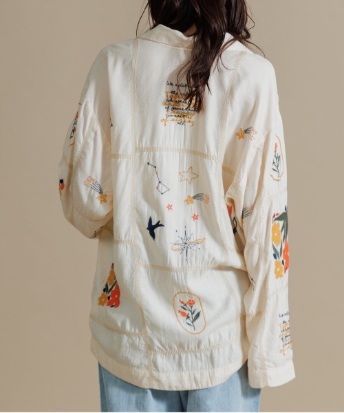 LEIN(リーン)の「パッチワーク刺繍シャツ(シャツ/ブラウス・レディース・ブラウン/オフホワイト・2/1)」の5枚目の写真