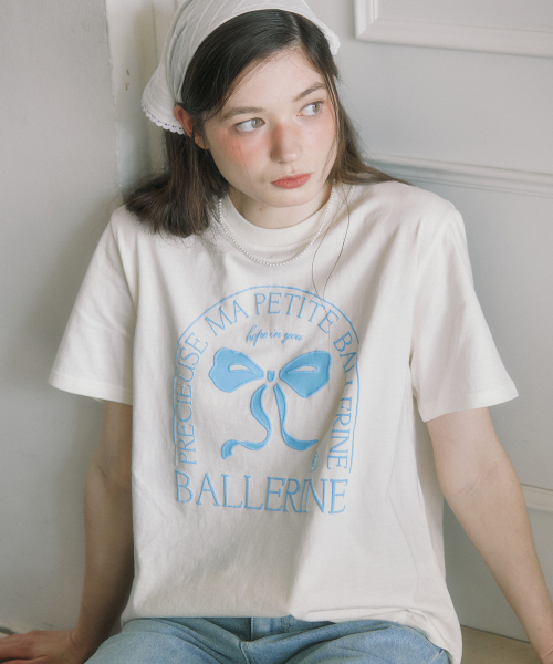OURHOPE（アワーホープ）の「バレリーナTシャツ - クリーム（Tシャツ/カットソー・レディース・Cream・1(S)/2(M)）」の3枚目の写真