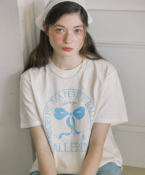 OURHOPE（アワーホープ）の「バレリーナTシャツ - クリーム（Tシャツ/カットソー・レディース・Cream・1(S)/2(M)）」の4枚目の写真