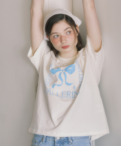 OURHOPE（アワーホープ）の「バレリーナTシャツ - クリーム（Tシャツ/カットソー・レディース・Cream・1(S)/2(M)）」の5枚目の写真