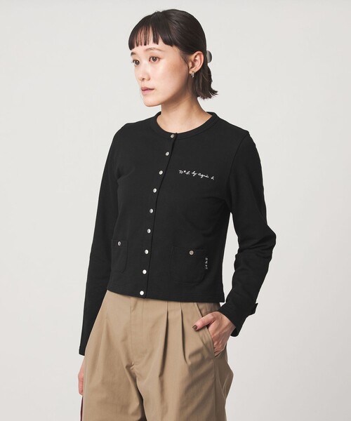 To b. by agnes b.(トゥービーバイアニエスベー)の「<To b. by agnes b.コラボ>ドットボタン カーディガン(カーディガン/ボレロ・レディース・ブラック/ブラウン/レッド・FREE)」の12枚目の写真