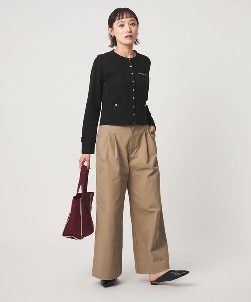 To b. by agnes b.(トゥービーバイアニエスベー)の「<To b. by agnes b.コラボ>ドットボタン カーディガン(カーディガン/ボレロ・レディース・ブラック/ブラウン/レッド・FREE)」の14枚目の写真