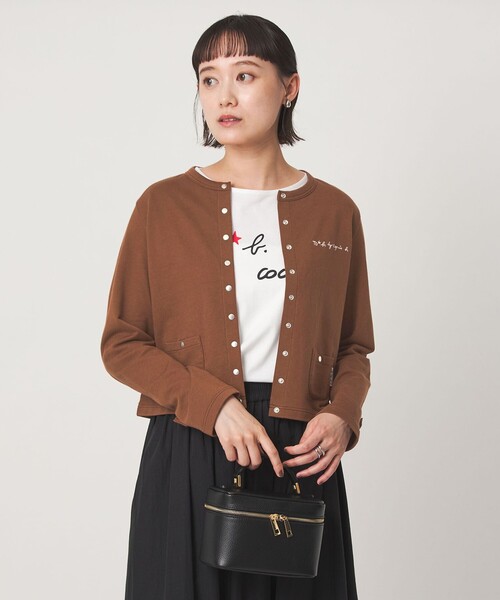 To b. by agnes b.(トゥービーバイアニエスベー)の「<To b. by agnes b.コラボ>ドットボタン カーディガン(カーディガン/ボレロ・レディース・ブラック/ブラウン/レッド・FREE)」の16枚目の写真