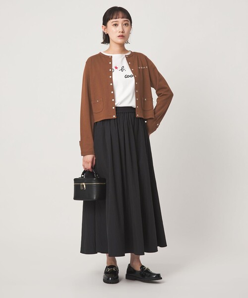 To b. by agnes b.(トゥービーバイアニエスベー)の「<To b. by agnes b.コラボ>ドットボタン カーディガン(カーディガン/ボレロ・レディース・ブラック/ブラウン/レッド・FREE)」の19枚目の写真